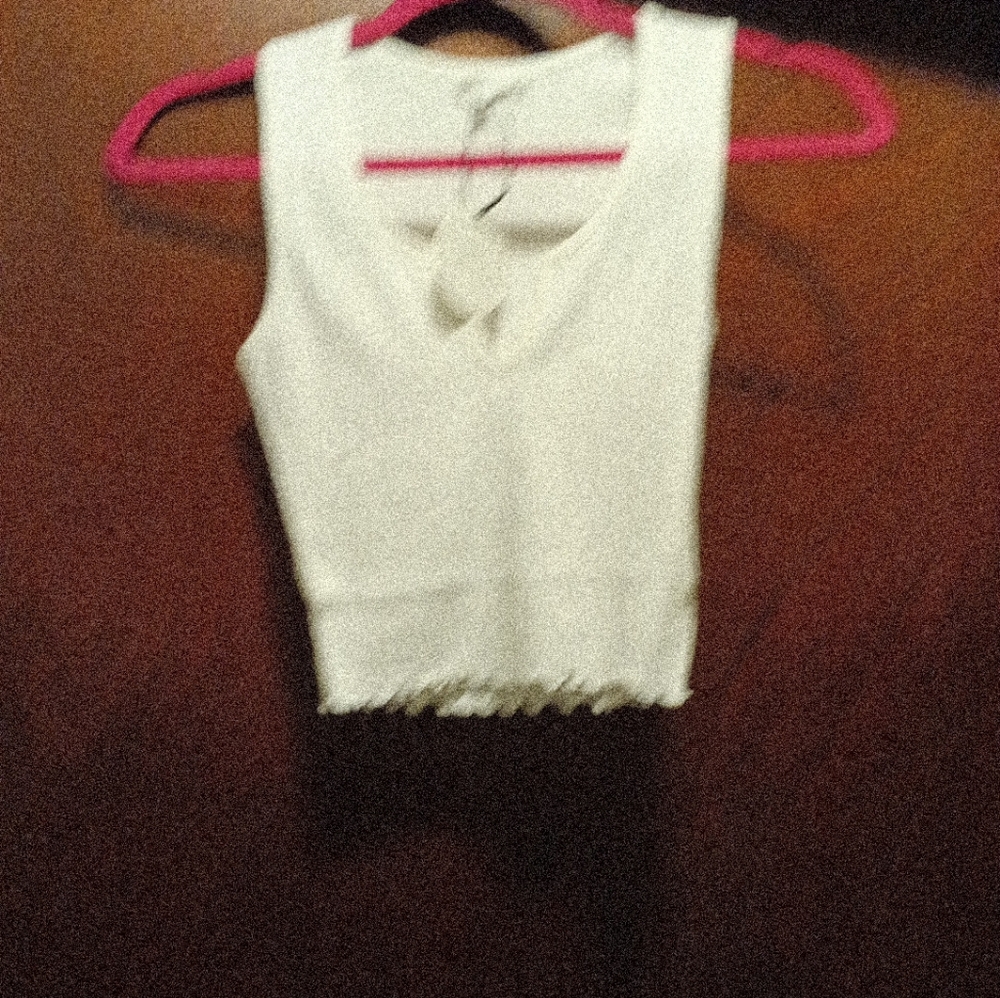 NIA NWT Women's Cropped Ruffle Hem Tank Top Size XS